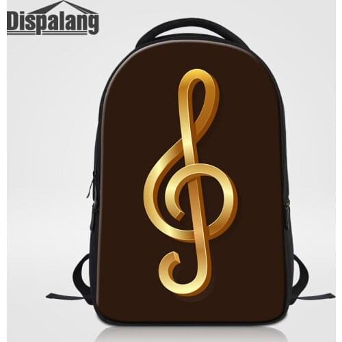 Multifunctional Laptop Backpack For Teenagers Musical Note Violin Printing School Bags College Rucksack Men Cool Hip Hop Bagpack