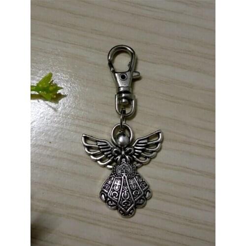 Fashion Retro Alloy"Guardian Angel"key chain-simple atmosphere Pendant Fit DIY charm keychain key ring Accessories