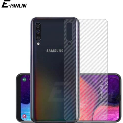 Soft Back Cover Screen Protector For Samsung Galaxy A90 5G A50 A60 A70 A80 A10 A20 A30 A40 Carbon Fiber Sticker Film No Glass