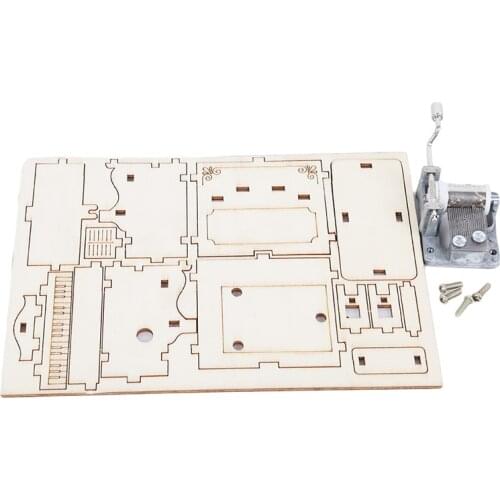 New DIY Wooden Music Box Hand Crank Holiday Party Present Children Christmas Gift Musical Toys caixa de musica muziek doosjes