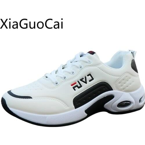 High Quality Solid Lace Up Mens Casual Sneakers Leather Spring and Summer Male Casual Shoes Low Top Mens Flat Shoes