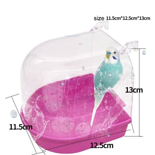 Parrot Bathroom Pet Birds Cage Hanging Bathtub Birds Parrots Bathroom Cage Box Toy House Hamster Bathroom Pet Supplies