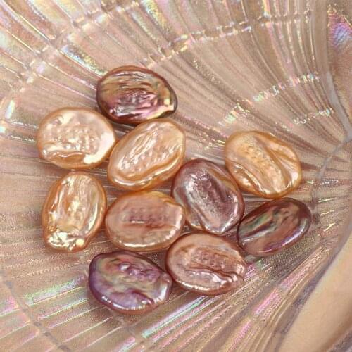 Freshwater Pearl Natural Color Baroque Button Bead Fish Scale Pearl Loose Beads For Earring Jewelry DIY Clothing Decoration