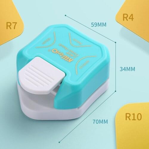 R7/4/10 3 In 1 Corner Punch Practical Sturdy Curved Trim Cutter for Office
