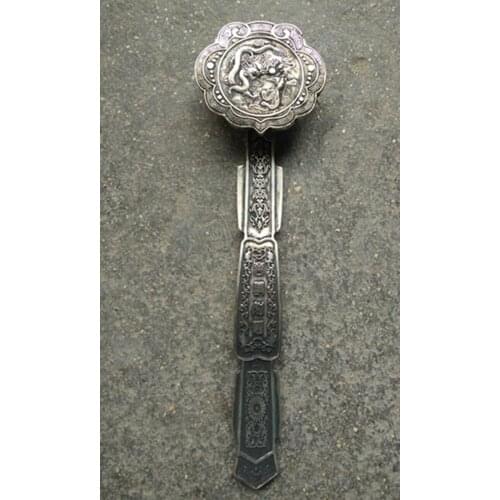 MOEHOMES Chinese miao silver fengshui luck statue RU YI Family decoration metal crafts