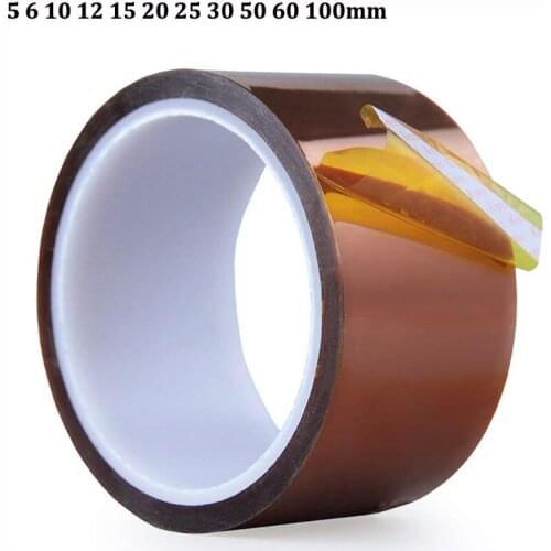 Width 5-100mm Polyimide Tape 30m 220C High Temperature Heat Resistant Tape Electrical Insulation Polyimide Film Adhesive Tape
