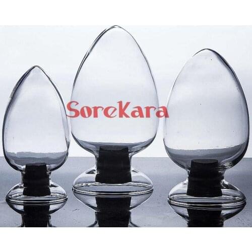 125ml/250ml/500ml Glass Reagent Bottle Transparent Erlenmeyer flask Display Flask Cork