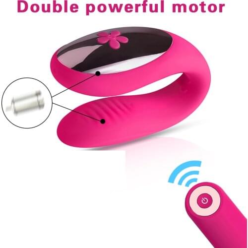 U Vibrator Double Motor Vibrating Wireless Remote Vibrator For Women G Spot Stimulator Adult Sex Toy for Couple Masturbate USB