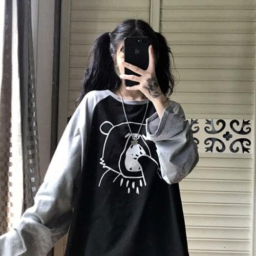 Women T-shirt fun Short sleeve Casual tops Harajuku bf Korean version loose strange Hip hop stranger things kpop Ulzzang clothes