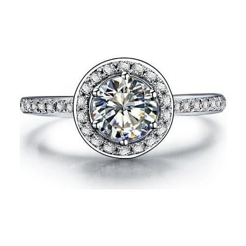 3 Carat Pure 14K Gold Vintage Style Brillian Genuine Moissanite Wedding Ring For Women Fabulous 14K Wedding Jewelry For Women