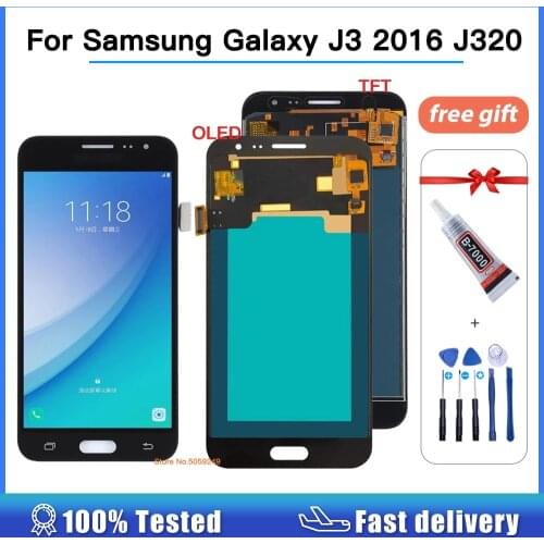 OLED LCD For Samsung Galaxy J3 2016 J320 J320F J320H J320FN J320M LCD Display Touch Screen Digitizer Assembly Adjust brighness