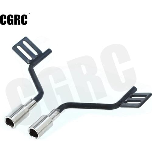 1 Pair Metal Exhaust Pipe For 1/10 RC Crawler Car Axial Scx10 TraxxasTRX-4