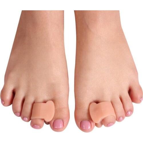 1 Pair Silicone Gel Toe Separator Straightener Bunion Spacers Corrector Soft Comfortable Relief Foot Care Tool