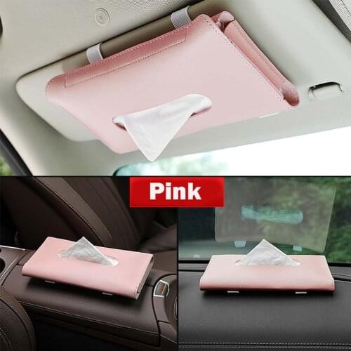 1 Pcs Car Tissue Box Towel Sets Car Sun Visor Tissue Box Holder Auto Interior Storage Decoration For Car Accessories