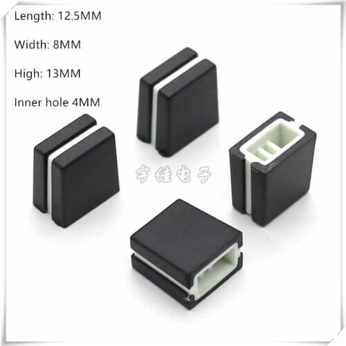 10 Piece 12.5*8*13MM straight slide potentiometer mixer push rod plastic cap plastic console volume hat inner hole 4MM