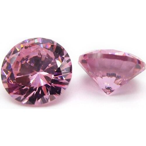 20pcs/Lot 3.5mm to 16mm 5A Round Shape Loose CZ Synthetic Gem Pink Cubic Zirconia Stone
