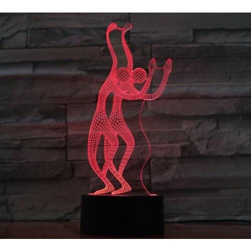 3D Illusion Lamp Ballet Girl Dancing LED USB 3D Night Light 7 Colors Flashing Novelty LED Table lamp as Kids Bedside Decorations