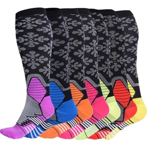 7 Styles Compression Socks For Men & Women (20-30 Mmhg) Best Stockings Running Fit Breathable Long Socks For Male Travel Sock