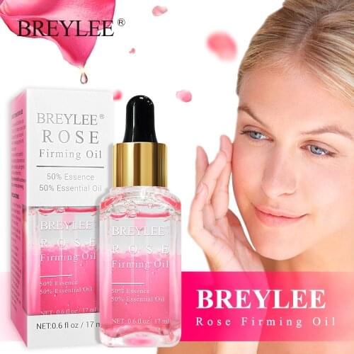 BREYLEE Rose Essential Oil Anti-Aging Firming Lifting Facial Serum Moisturizer Essence Face Skin Care Wrinkle Remover Whitening
