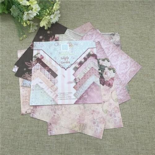 24 sheet 6"X6"Lovely the flower patterned paper Scrapbooking paper pack handmade craft paper craft Background pad
