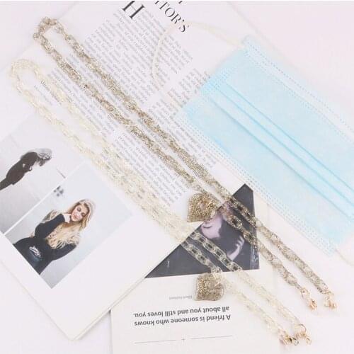 Fashion Acrylic Heart Glasses Chain Women Eyeglass Cord Sunglasses Cord Retainer Holder Eyewear Lanyard Neck Strap Rope