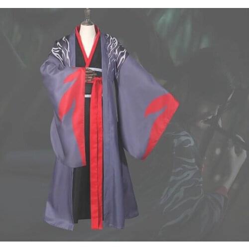 Mo Dao Zu Shi Wei Wuxian Hanfu Cosplay Costume Set Anime Yaoi The Untamed The Grandmaster of Demonic Cultivation Kimono Unisex