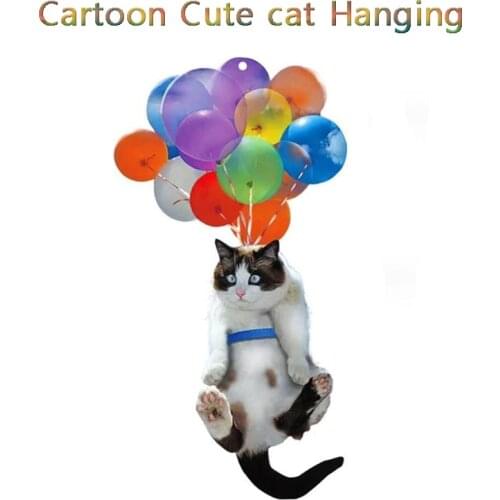 Cute Cat Pendant Car Backpack Ornaments Color Balloon Car Hanging Ornament Keychain Interior Decor Home Room Decor Accessories
