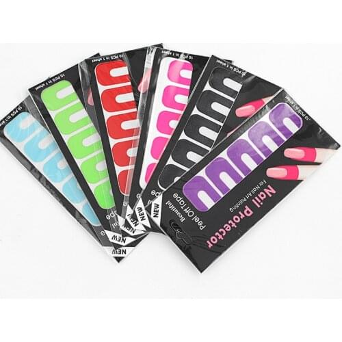 Stripping Tape Anti-splash Protection Nails Creative U-shaped Fingerprint Stickers Finger Skin Protection Nail Polish Stickers