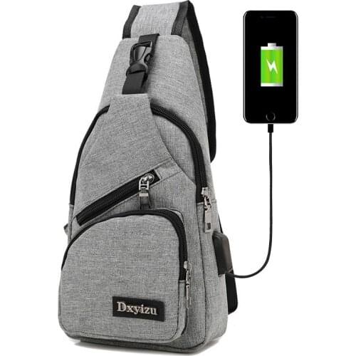 Fashion Men Canvas Chest Pack Crossbody Bag Casual Travel Rucksack Chest Bag Small Sling Bags Shoulder Back Pack