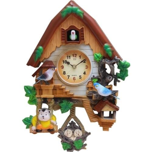 Cartoon Cute Modern Design Clock Wall Bird Cuckoo Childrens Room Bedroom 3d Voice Watches Unique Home Decor Reloj De Pared 2021