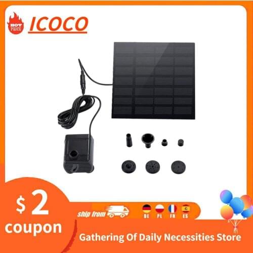 Solar Fountain Pump Solar Pond Pump Solar Panel Water Pump for Garden Pool Pond Aquarium Fountain with 4 Nozzles