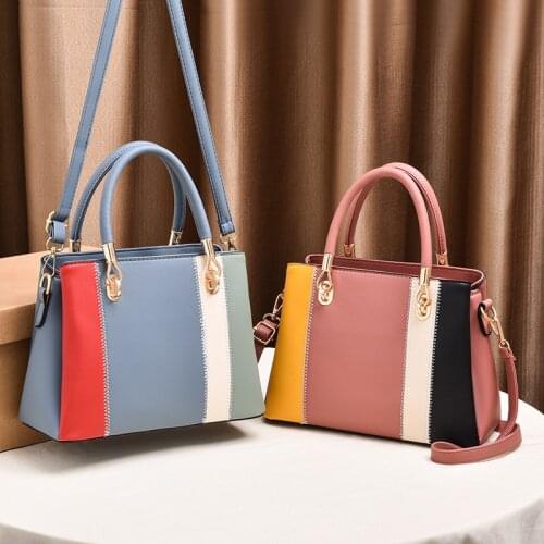 New color matching handbag women street trend ladies bag personality casual diagonal bag large-capacity tote purses women
