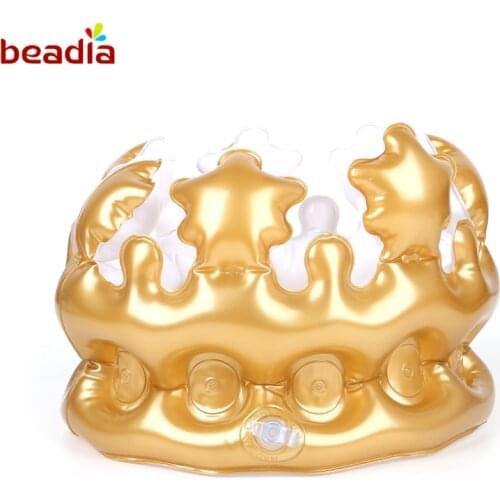 New Arrival 20cm Creative Personalized Inflatable Crown Inflated Hats Party Supplies Stage Props Kid Birthdays Party Supplies