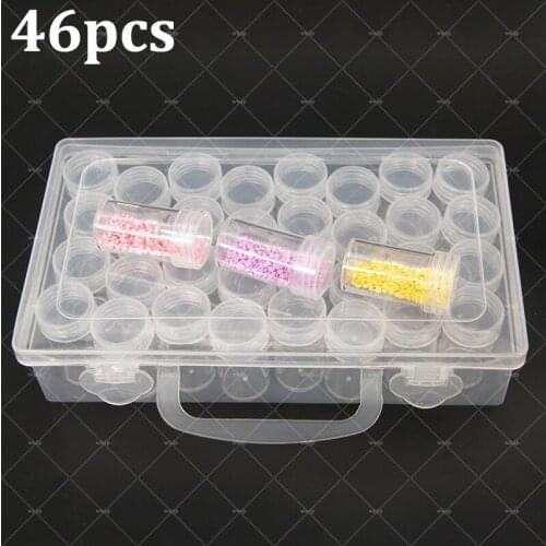 New Arrival 46/92PCS 5D Diamond Painting Box DIY Tools Container Storage Box Moasic Cross Stitch Accessories