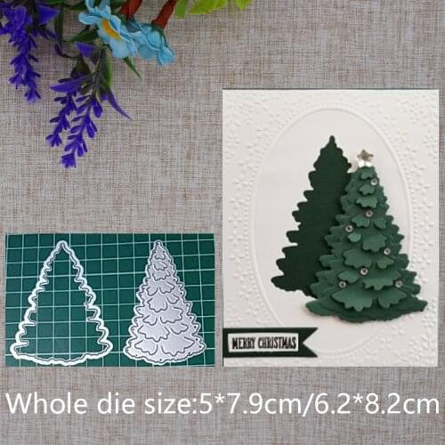 New Arrival Beautiful Christmas Tree Cutting Dies Stencil DIY Scrapbook Photo Album Embossing Decor Paper Card Craft Template