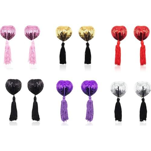Sequin Tassel Breast Bra Nipple Cover New Sexy Sex Product Toys Women Lingerie Pasties Stickers Petals Clothing Accessories