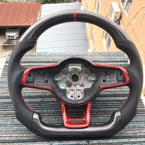 Replace Stylish Carbon Fiber Steering Wheel For Volkswagen VW Golf 7 GTI Golf R MK7 Jetta Passat Polo GTI 2014- 2018