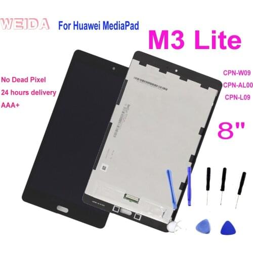 WEIDA LCD Replacment 8" For Huawei MediaPad M3 Lite 8.0 WIFI LCD Display Touch Screen Assembly CPN-W09 CPN-AL00 M3 Youth