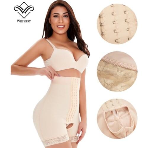 Wechery Butt Lifter Shaper Waist Slimming Girdle Shapewear Women Sexy Underwear High Waisted Open Crotch Control Panties