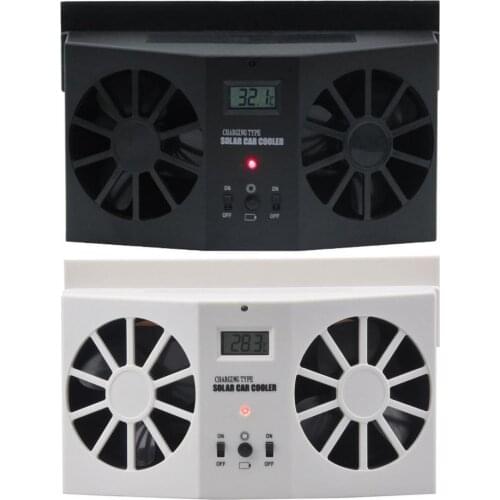 Solar/USB Dual Charging Car Solar Ventilation Fan Safe Comfortable Car Air Exhausted Fan High-Power Cooler Portable Air Circulat