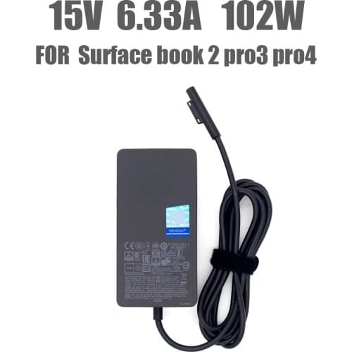 15V 6.33A 102W Charger For Microsoft Surface Laptop Surface Book 2 Surface Go Surface Pro 6 7 Pro 5 Pro 4 Pro 3 with 5V 1.5A