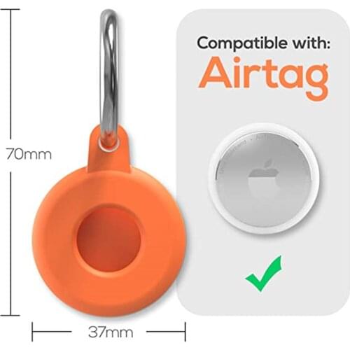 Protective Cover For Aircovered AirTag Case Silicone Protector Bumper Case Compatible with Apple AirTags Tracker Buckle