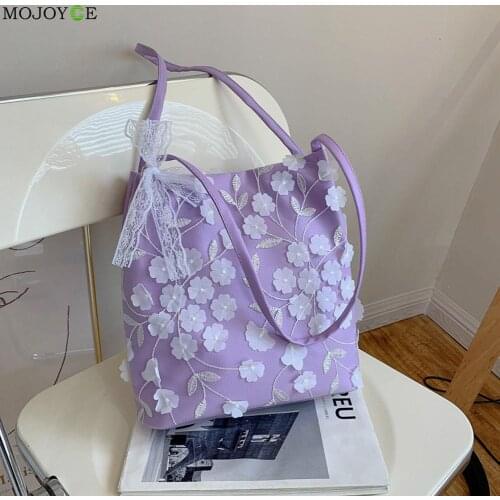 Womens Fashion Leather Handbags Vintage Flower Lace PU Tote Shoulder Bag Women Casual Large Capacity Handbags