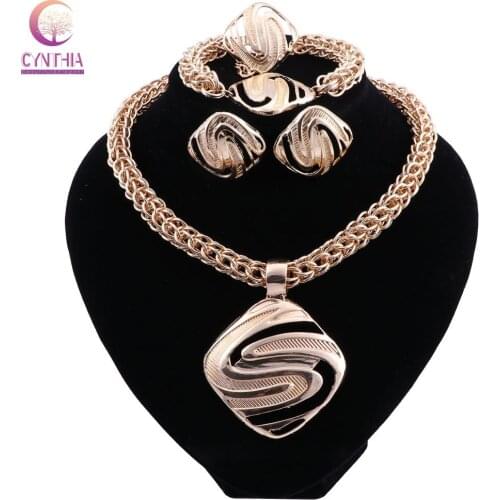 Neckalce Earrings Sets Women Fashion African Beads Jewelry Set Party Pendant Indian Jewellery Vintage Dubai Jewelry Sets