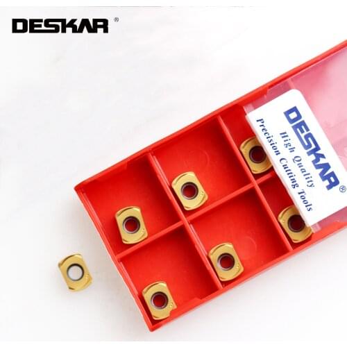 10PCS DESKAR BLMP0603R-M LF6028 CNC Lathe Milling Turning Tools Carbide Inserts Fast Feed Mill Blades For Steel Parts
