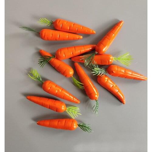 10pcs Artificial Carrot Fake Vegetables Mini Simulation Foam Carrots Wedding Christmas Party Supplies Photo Props Home Decor