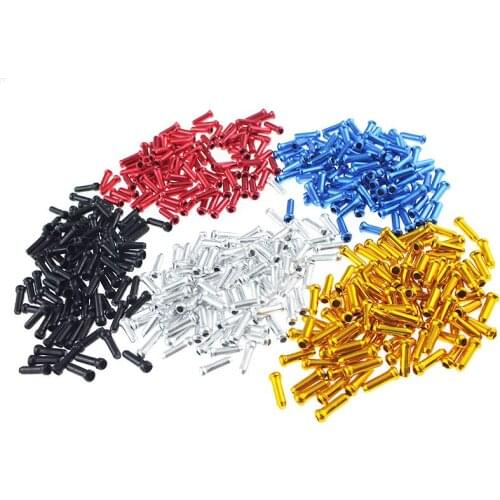 100*MTB Bike Bicycle Brake Shifter Aluminum Inner Cable Tips Crimps Cycle Cycling Parts Derailleur Shift Cables End Bicycle Part