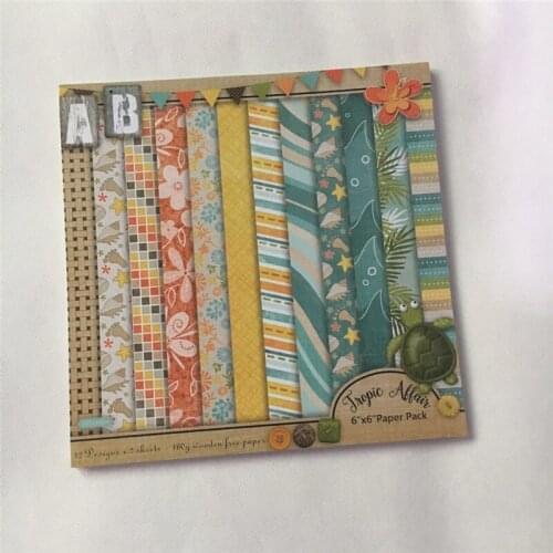 12sheets Tropic Affair scrapbook paper origami paper DIY Card Making Handmade Home deco gift Background arts and crafts