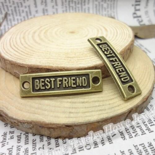 30 pcs Vintage Charms alphabet Cards Pendant Antique bronze Fit Bracelets Necklace DIY Metal Jewelry Making