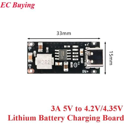 3A Polymer Ternary Lithium Battery Quick Fast Charging Charger Board Power Module Type-C USB 5V to 4.2V 4.35V IP2312 CC/CV